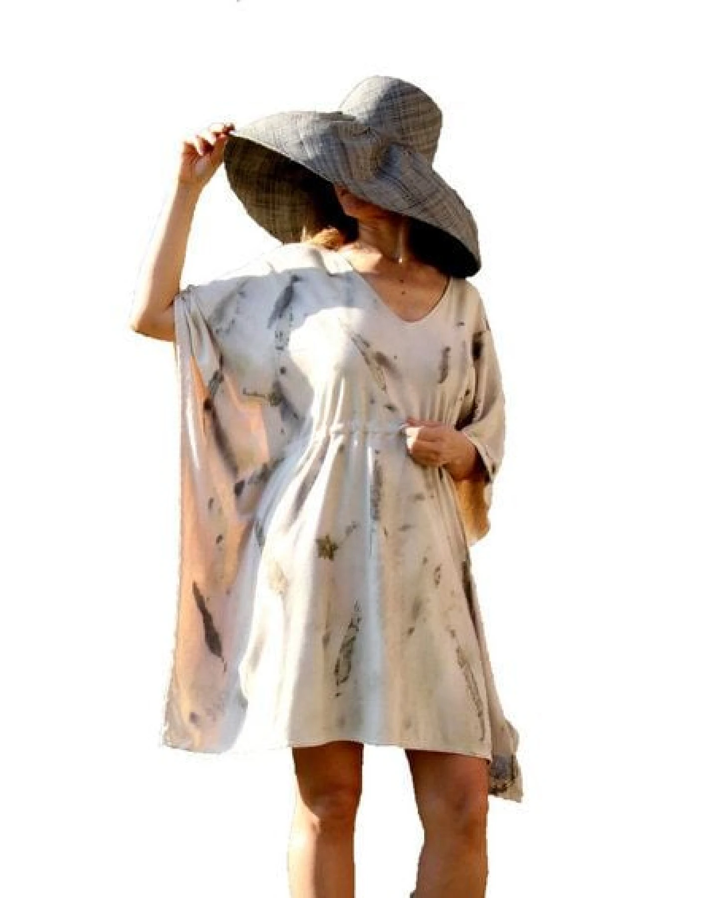 B.e Quality Naturdruck - Einheitsgröße - verstellbares Kleid, Bio-Pima Baumwolle – Ansicht 2