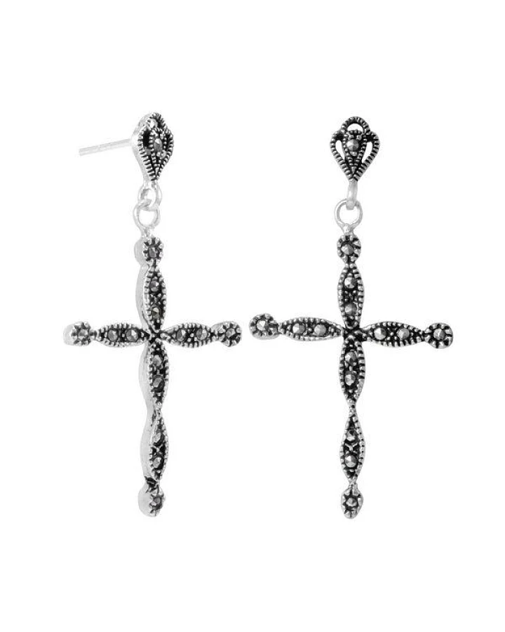 pakilia Silber Ohrringe Kreuz Fair-Trade und handmade