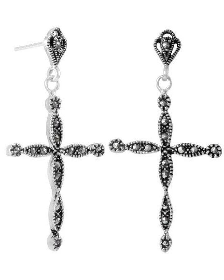 pakilia Silber Ohrringe Kreuz Fair-Trade und handmade