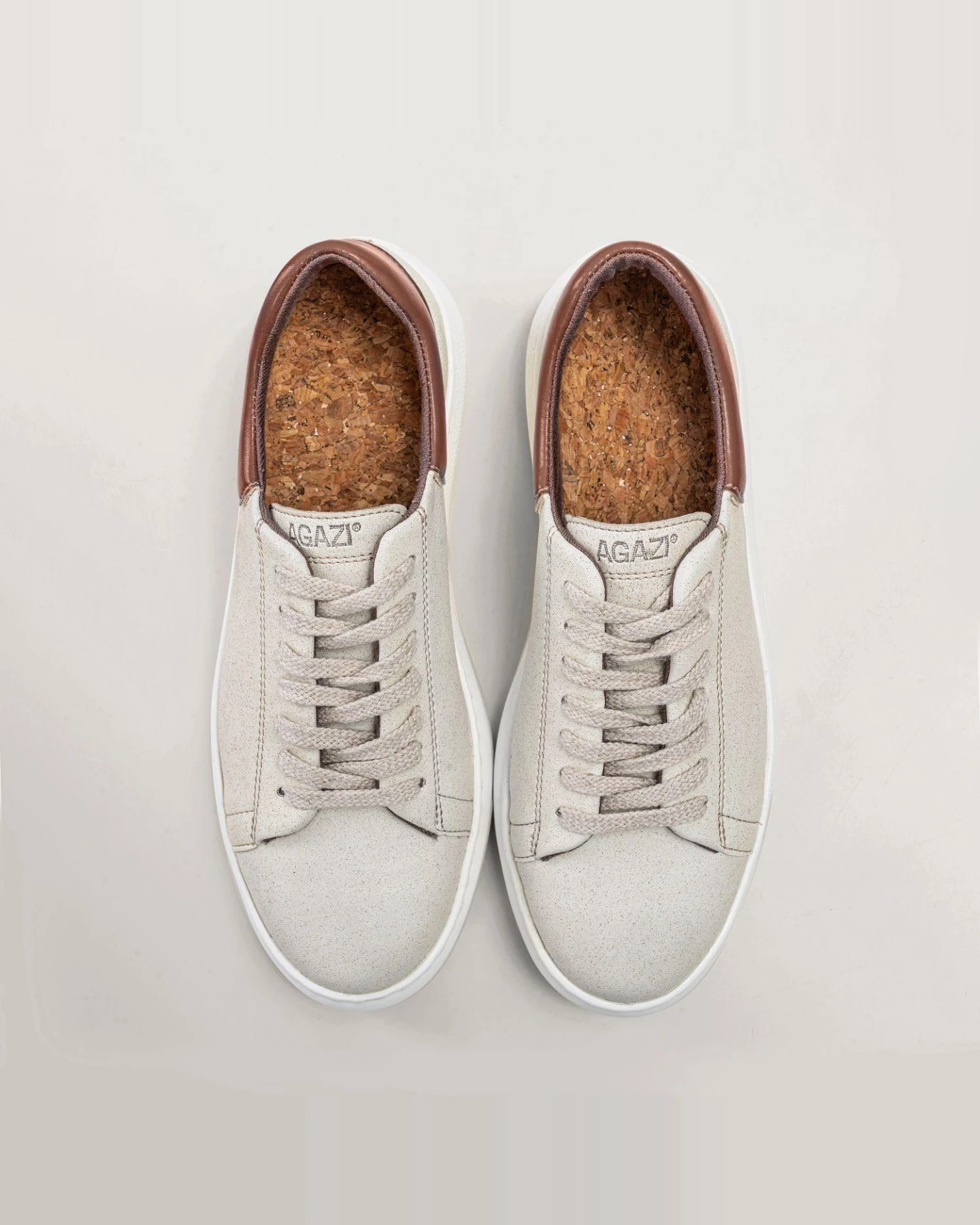 AGAZI Damen vegan Sneaker Emma Karamell – Ansicht 2