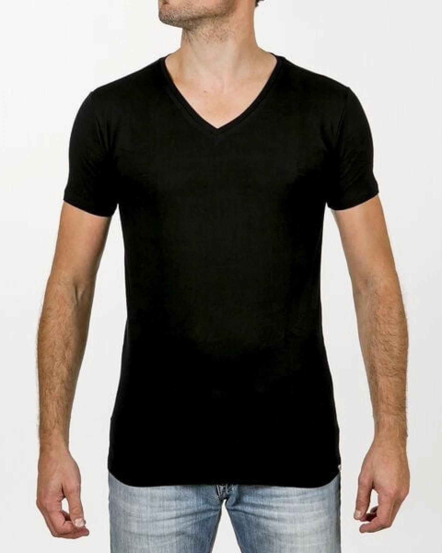 SKOT Fashion Nachhaltige T-Shirt 2-pack / Herren / V-neck / Weiß oder Schwarz – Ansicht 3