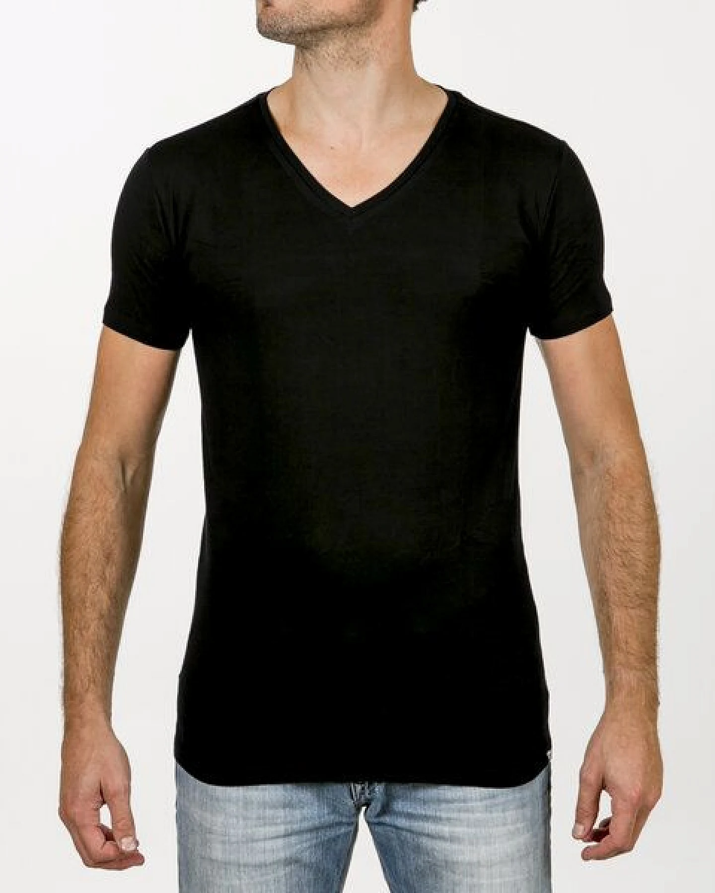 SKOT Fashion Nachhaltige T-Shirt 2-pack / Herren / V-neck / Weiß oder Schwarz – Ansicht 3