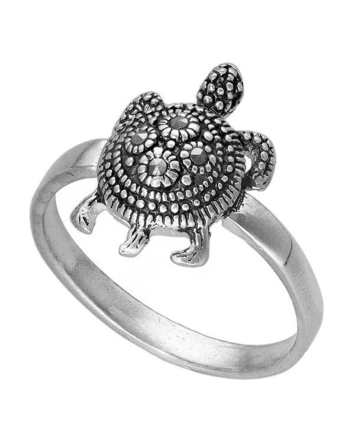 pakilia Silber Ring Sternschildkröte Fair-Trade und handmade – Ansicht 2