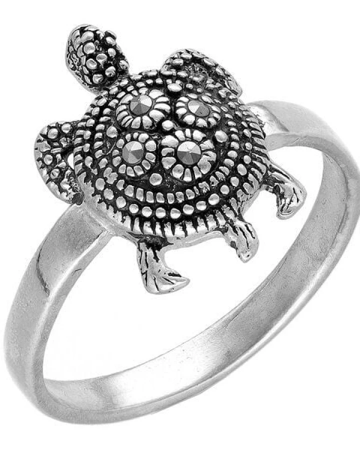 pakilia Silber Ring Sternschildkröte Fair-Trade und handmade
