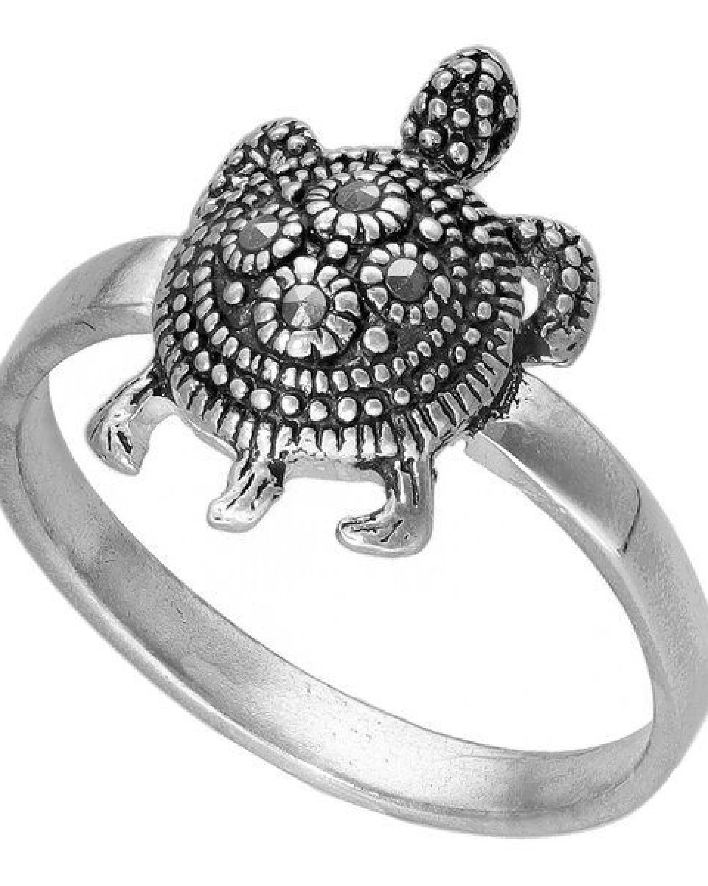 pakilia Silber Ring Sternschildkröte Fair-Trade und handmade – Ansicht 2