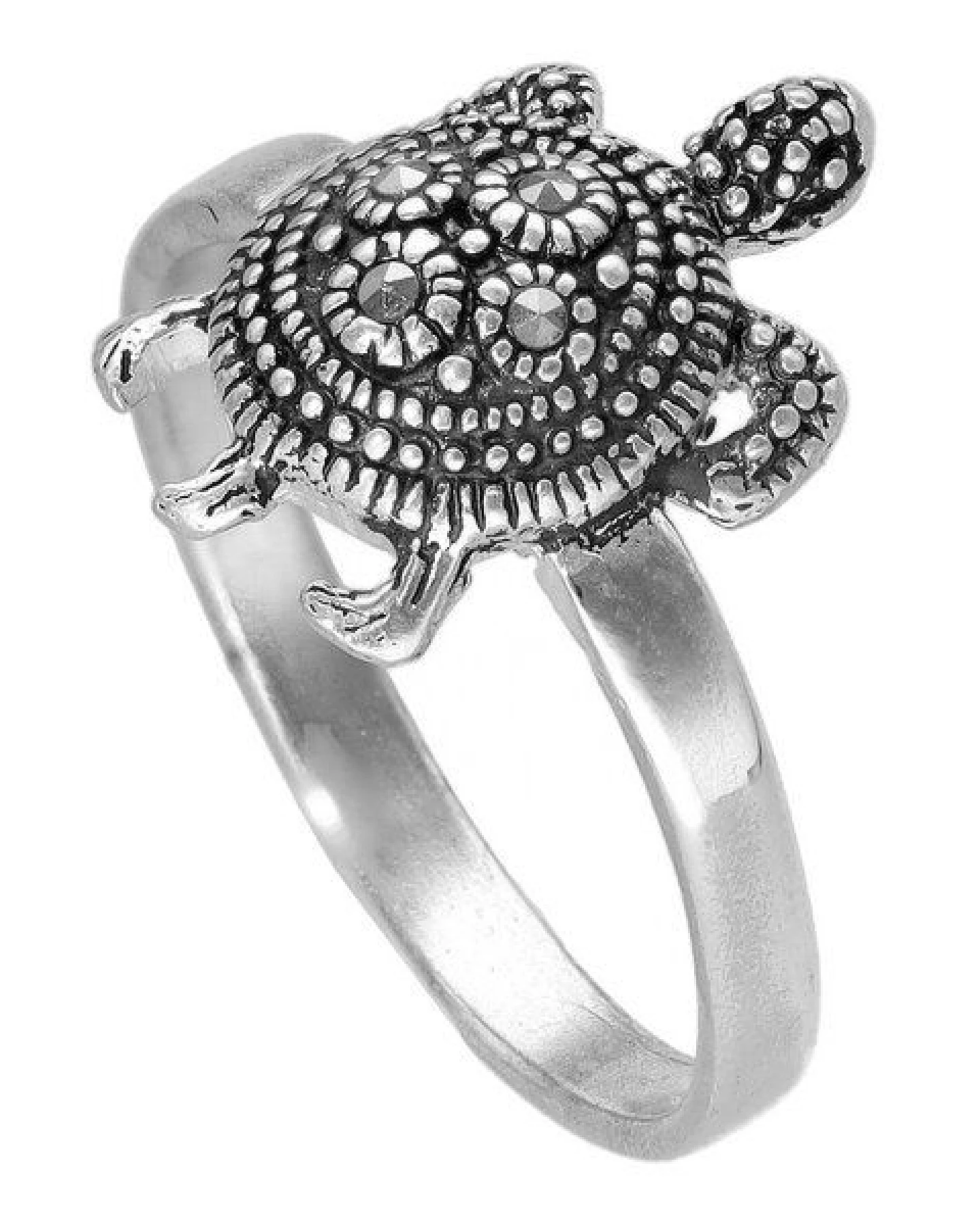 pakilia Silber Ring Sternschildkröte Fair-Trade und handmade – Ansicht 3