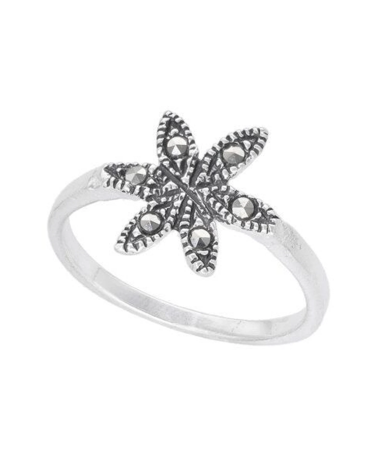 pakilia Silber Ring Blaustern-Blume Fair-Trade und handmade – Ansicht 3