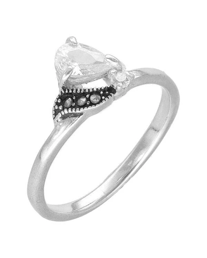 pakilia Silber Ring Kristalltropfen Fair-Trade und handmade