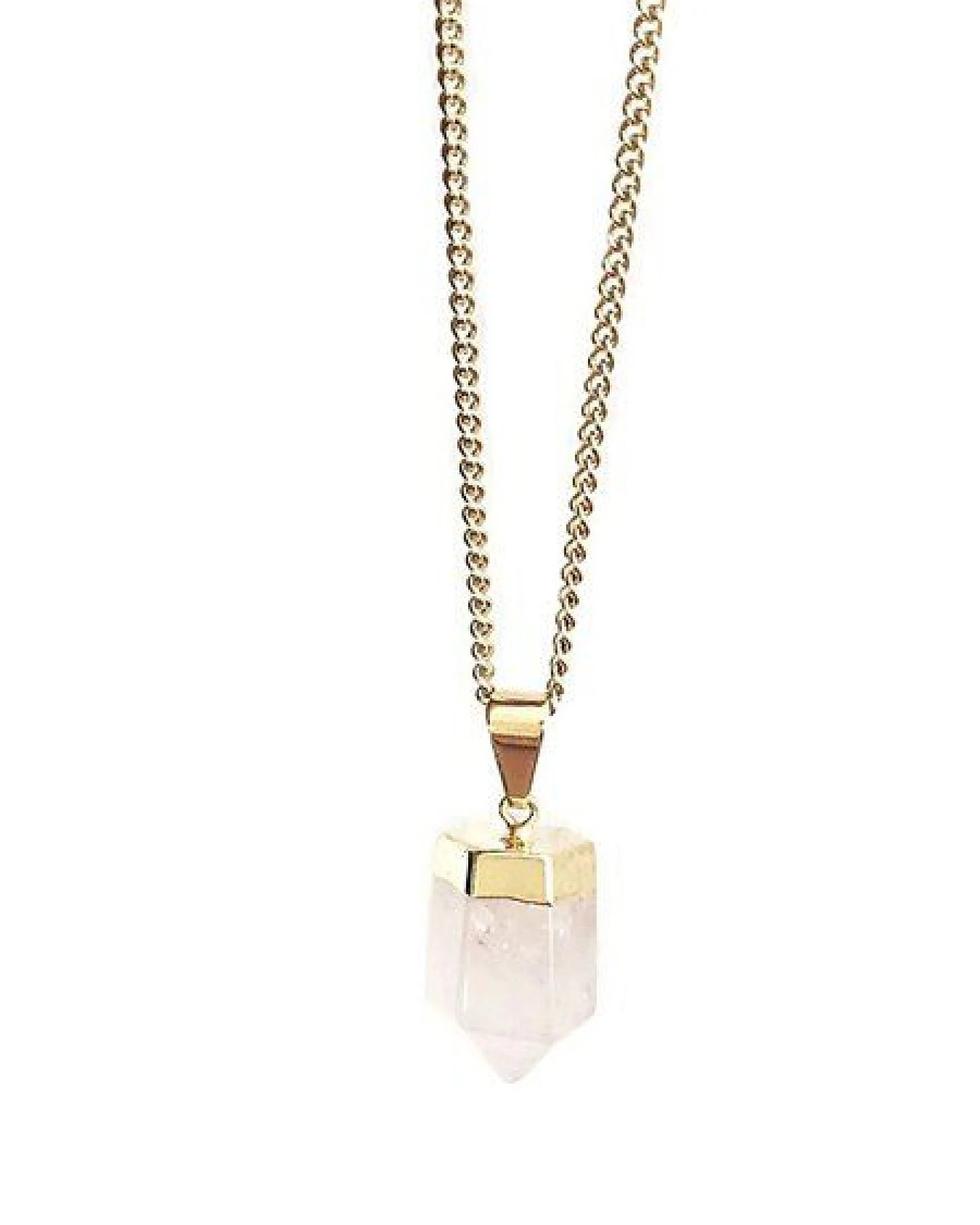 Crystal and Sage Rosenquarz Halskette – Ansicht 2