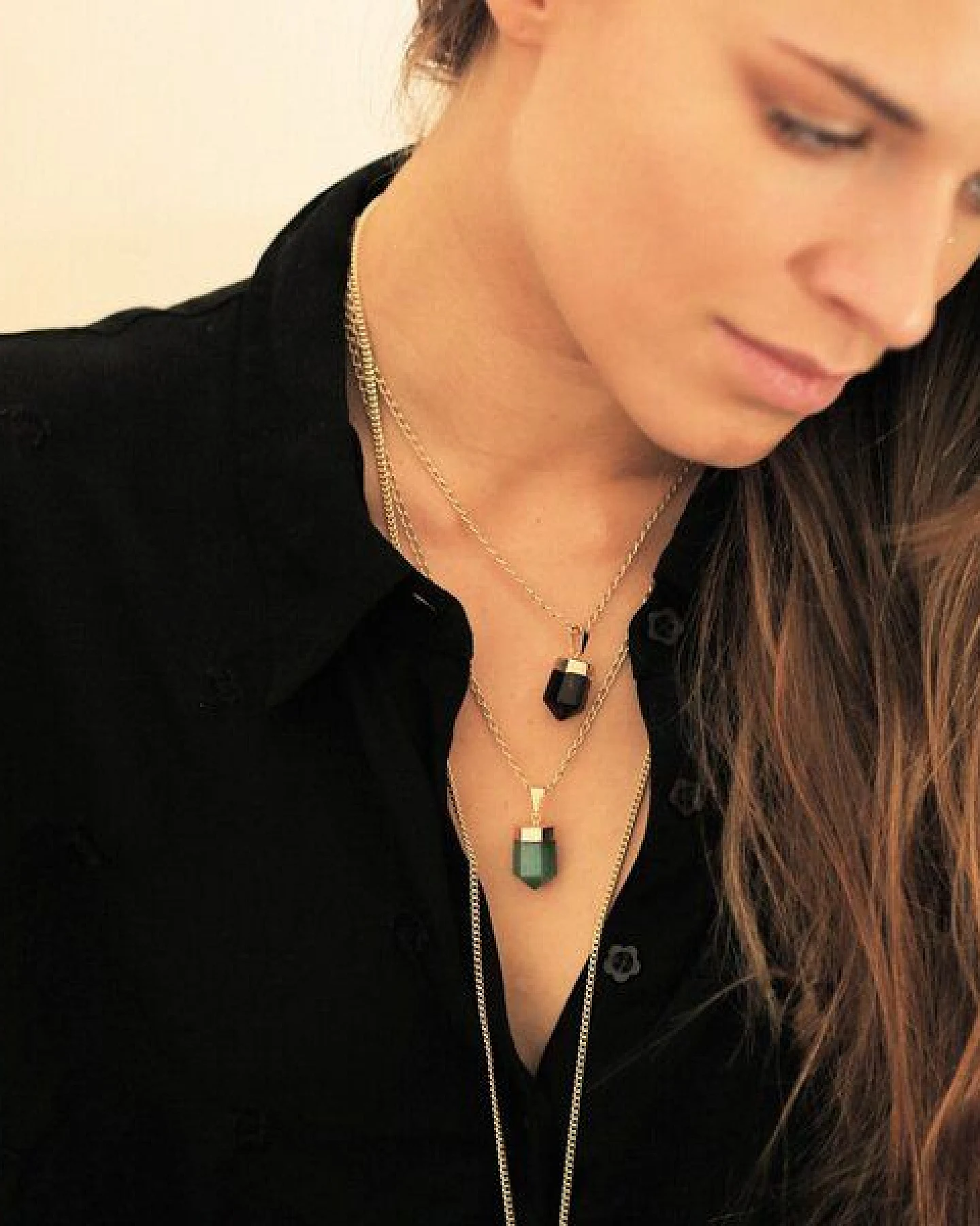 Crystal and Sage Rosenquarz Halskette – Ansicht 3