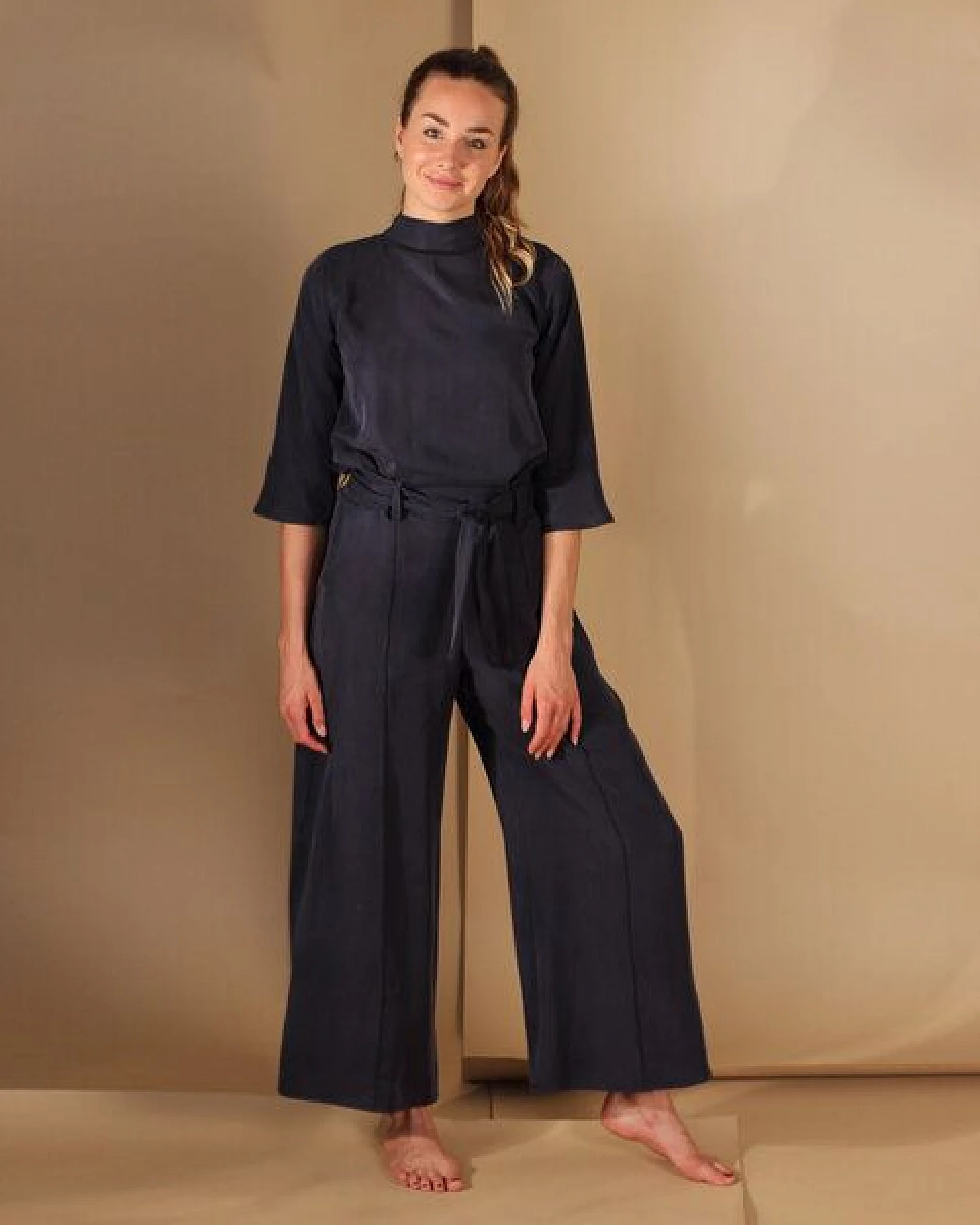 ManduTrap Bluse/Top aus Tencel in Blau, Senfgelb oder Rost, – Ansicht 4