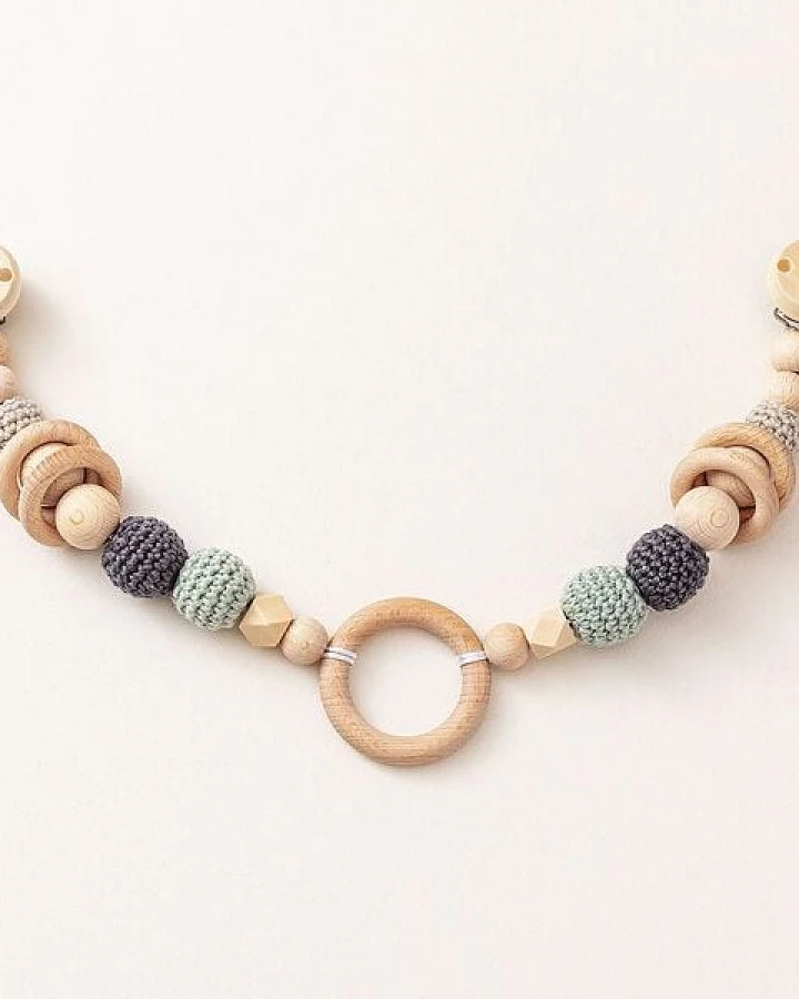 NoniKids Berlin Kinderwagenkette Holz *Ring* 4 Farben