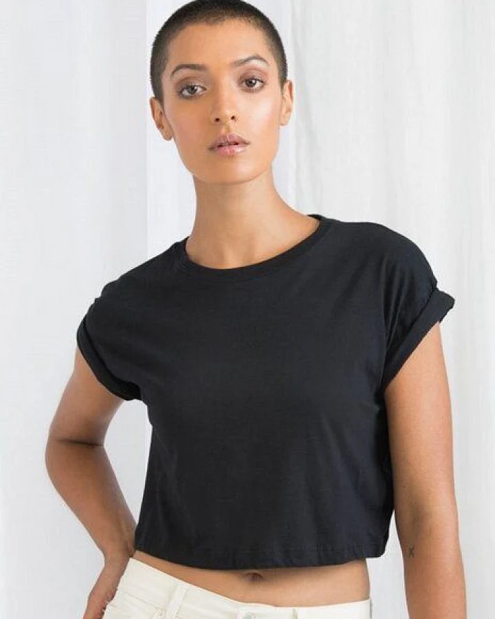 Mantis Damen T-Shirt Cropped Bauchfrei kurz