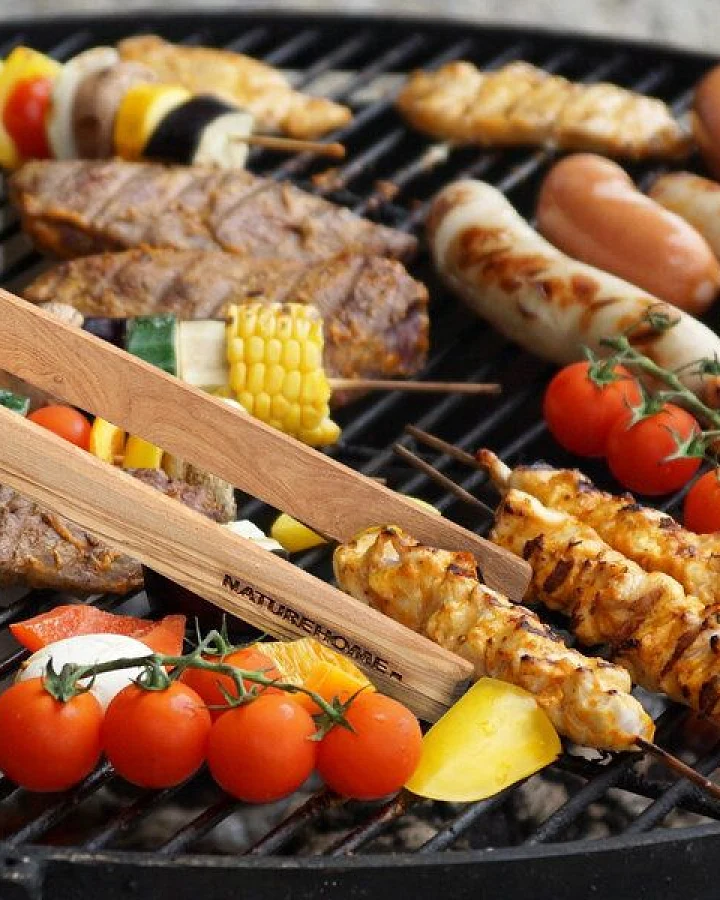 NATUREHOME Grillzange aus Olivenholz verschiedene Längen