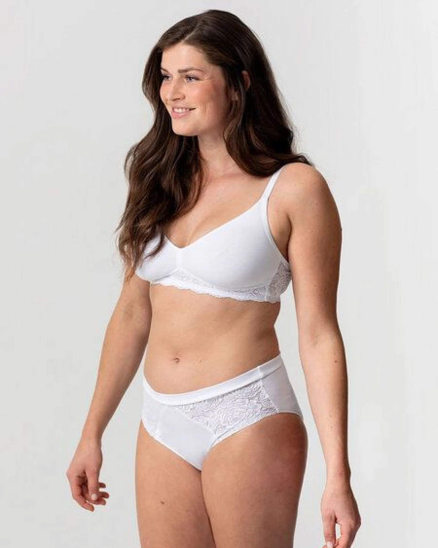 erlich textil Elisabeth bügelloser BH mit Spitze aus Bio-Baumwolle, made in Europe – Ansicht 2
