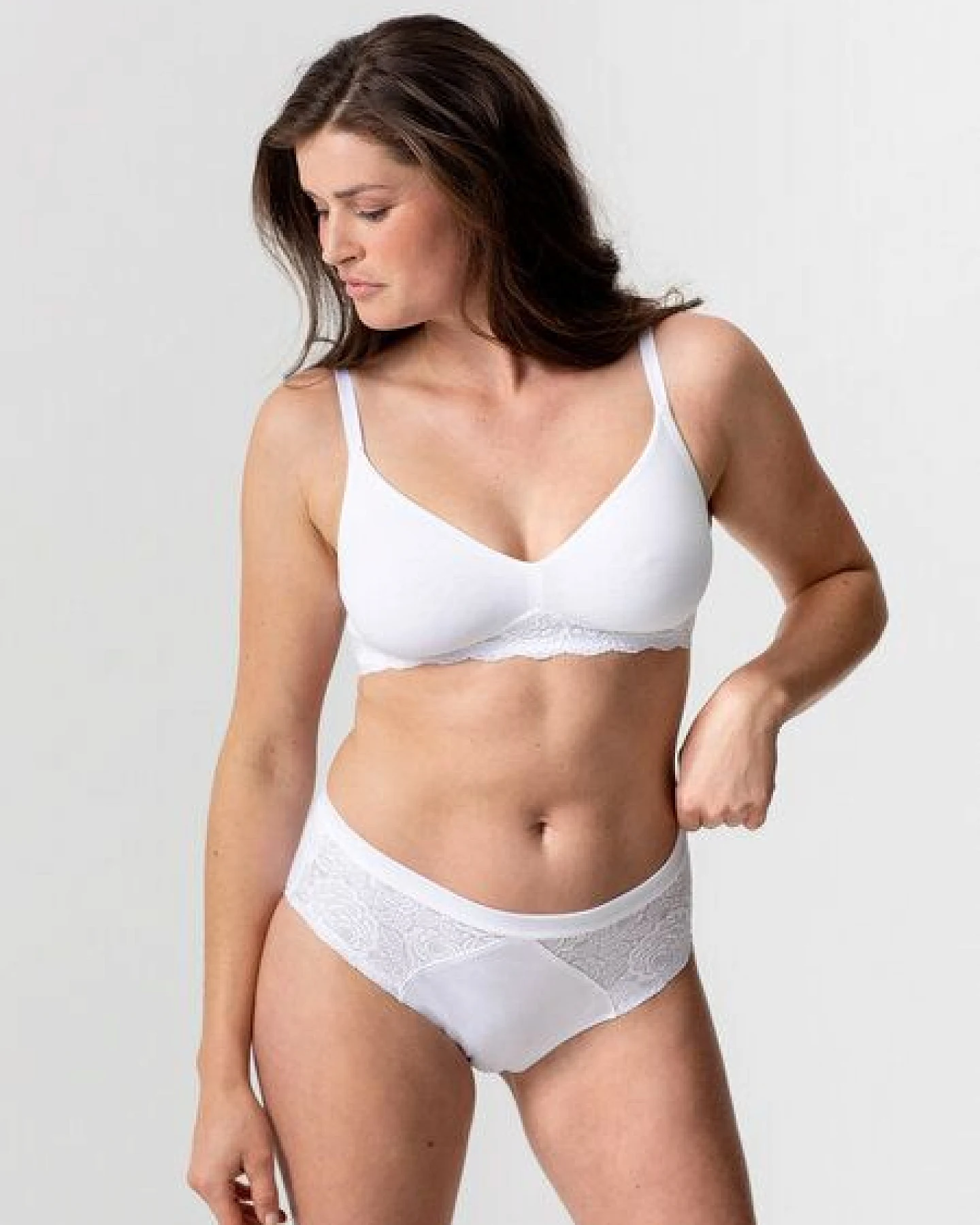 erlich textil Elisabeth bügelloser BH mit Spitze aus Bio-Baumwolle, made in Europe – Ansicht 3