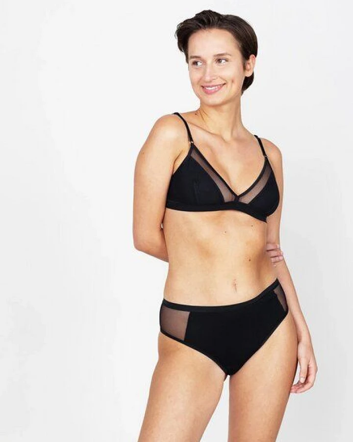 erlich textil Jule bügelloses Mesh Bustier mit weichem Modal, made in Europe