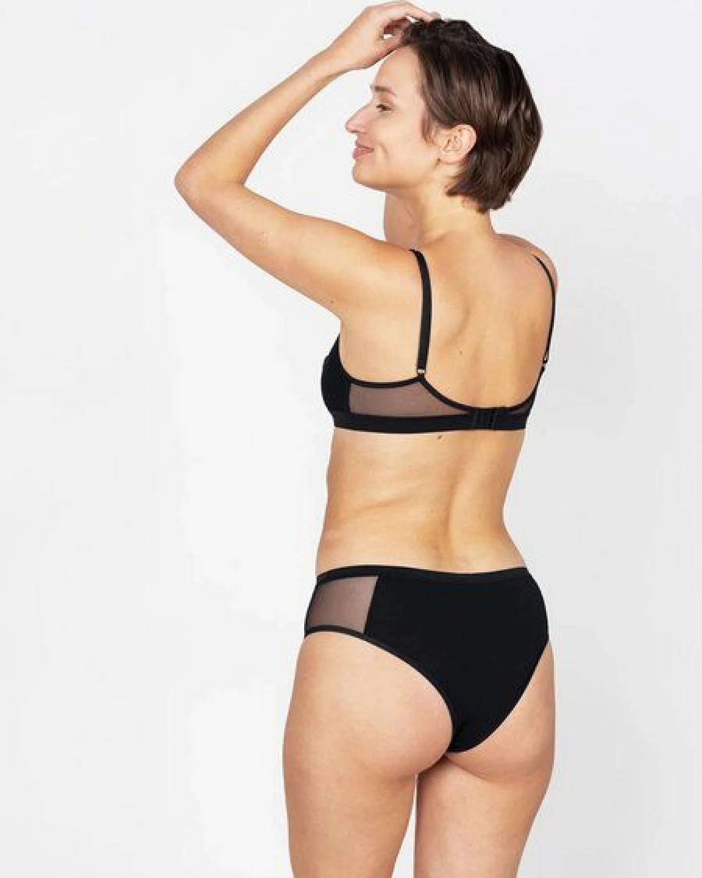 erlich textil Jule bügelloses Mesh Bustier mit weichem Modal, made in Europe – Ansicht 3