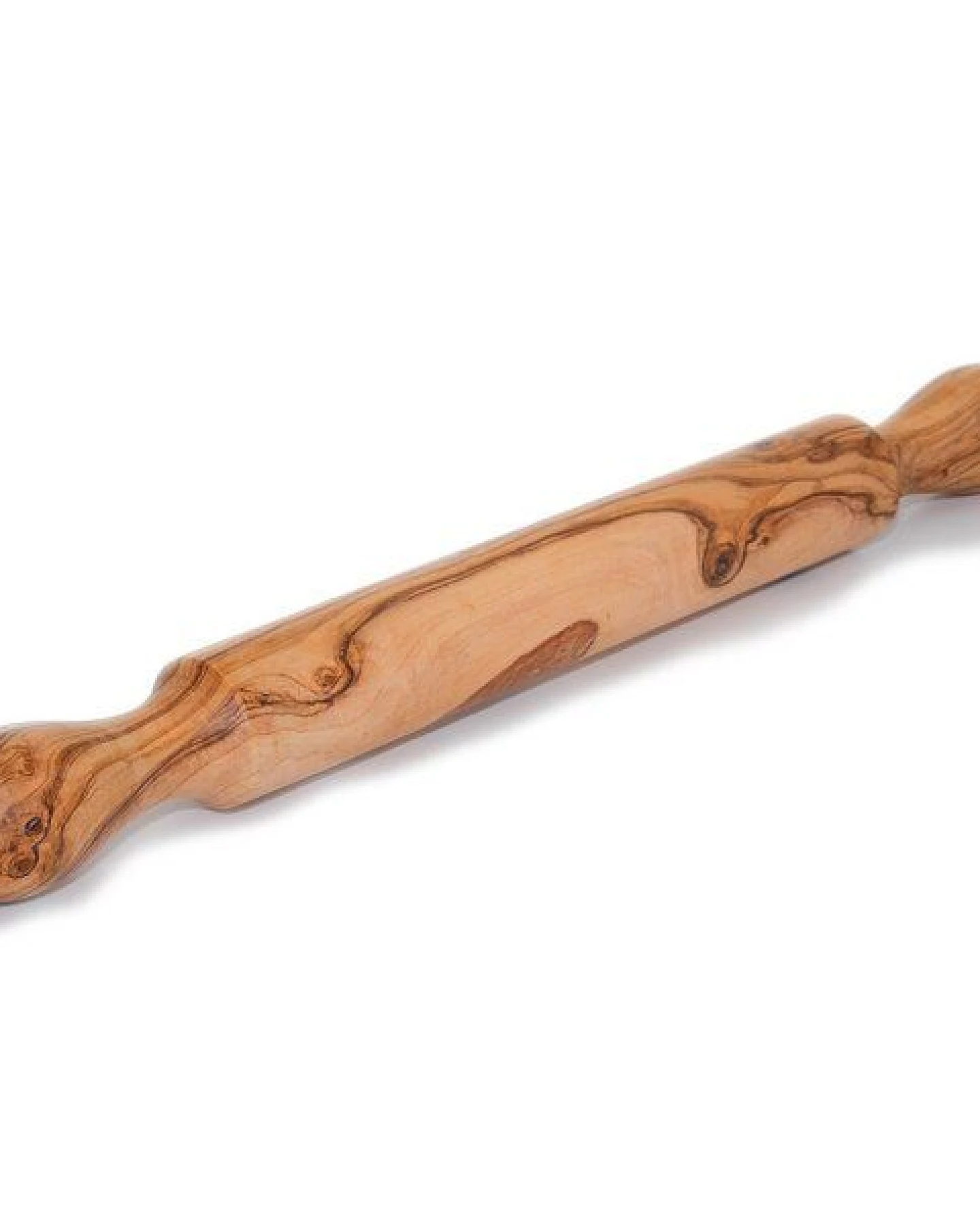 NATUREHOME Nudelholz mit Griff Teigroller Olivenholz 42cm – Ansicht 2