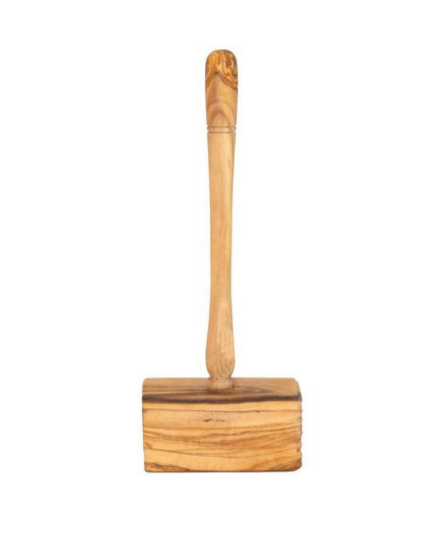 NATUREHOME Fleischklopfer Holz aus Olivenholz - 25 cm Zweiseitiger Fleischhammer / Holzkeule - Handgefertigt, Natürlich – Ansicht 4