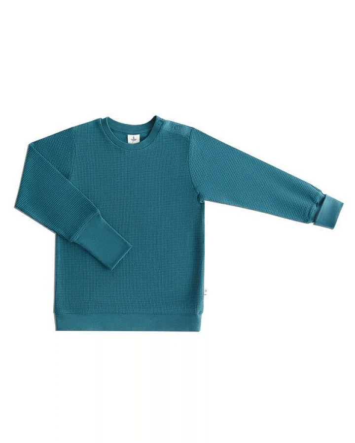 Kinder Sweatshirt Bio-Baumwolle Waffel Strick 2021"Leela Cotton"