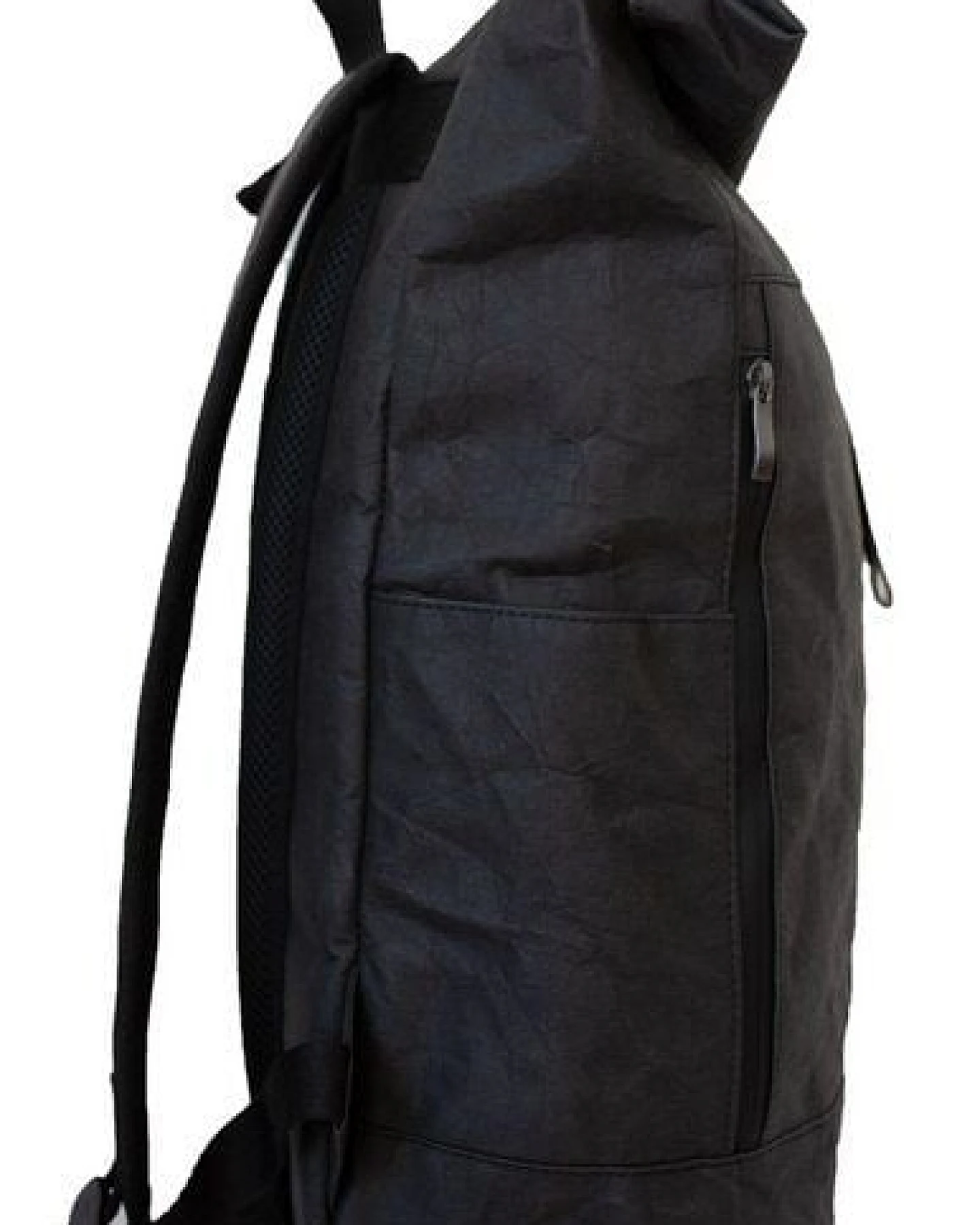 PAPERO Rucksack aus Papier – Rolltop Rucksack Damen Herren mit Laptopfach – wasserfest & robust – vegan & nachhaltig – minimalistisch – leicht & stylisch – FSC zertifiziert – Unisex Tagesrucksack 28L – Ansicht 4