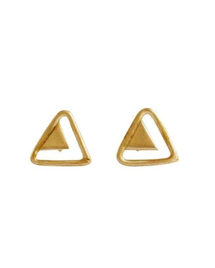 ting goods Ohrringe Triangle, Messing