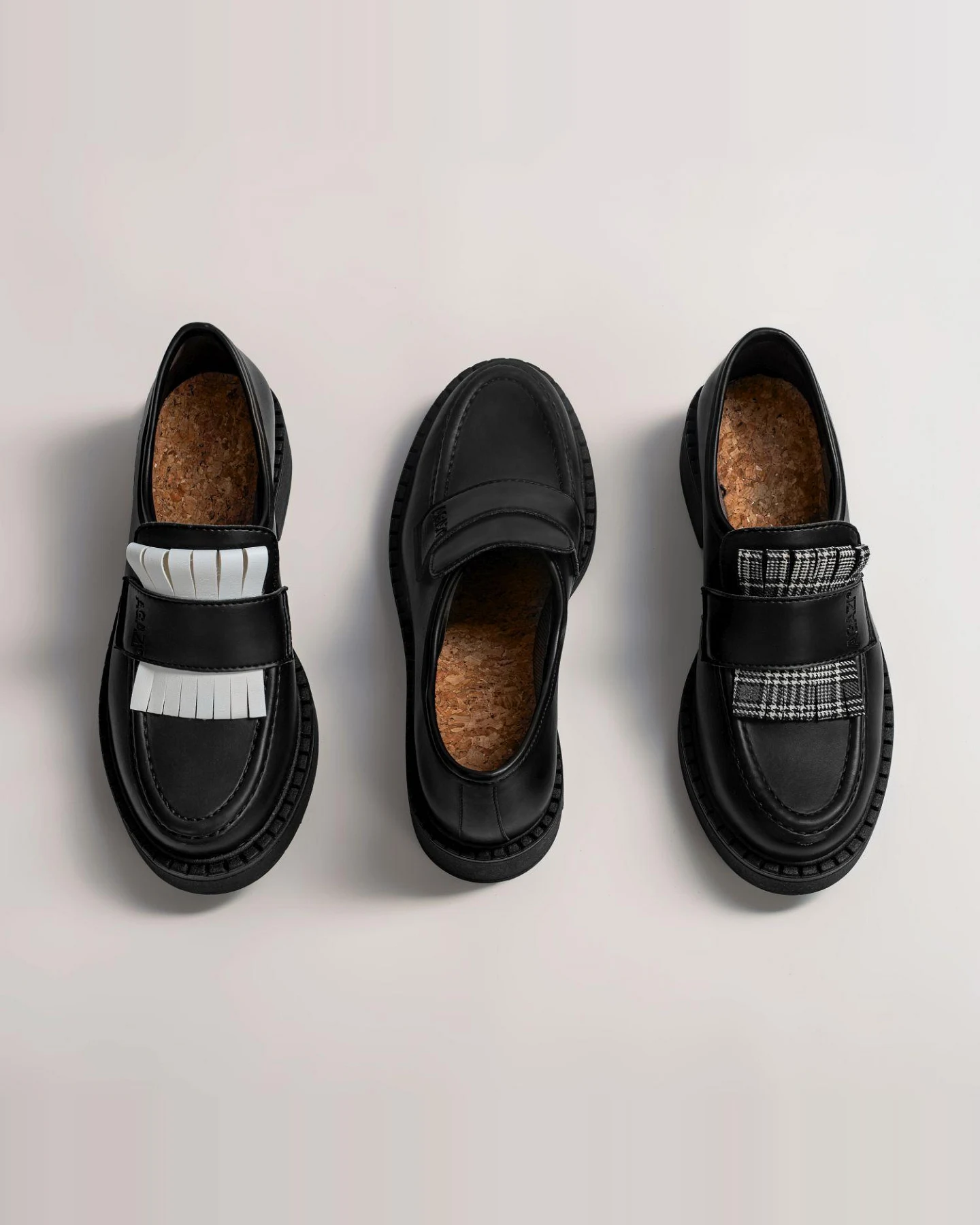 AGAZI Damen vegan 3 In 1 Loafers Diane Schwarz – Ansicht 2