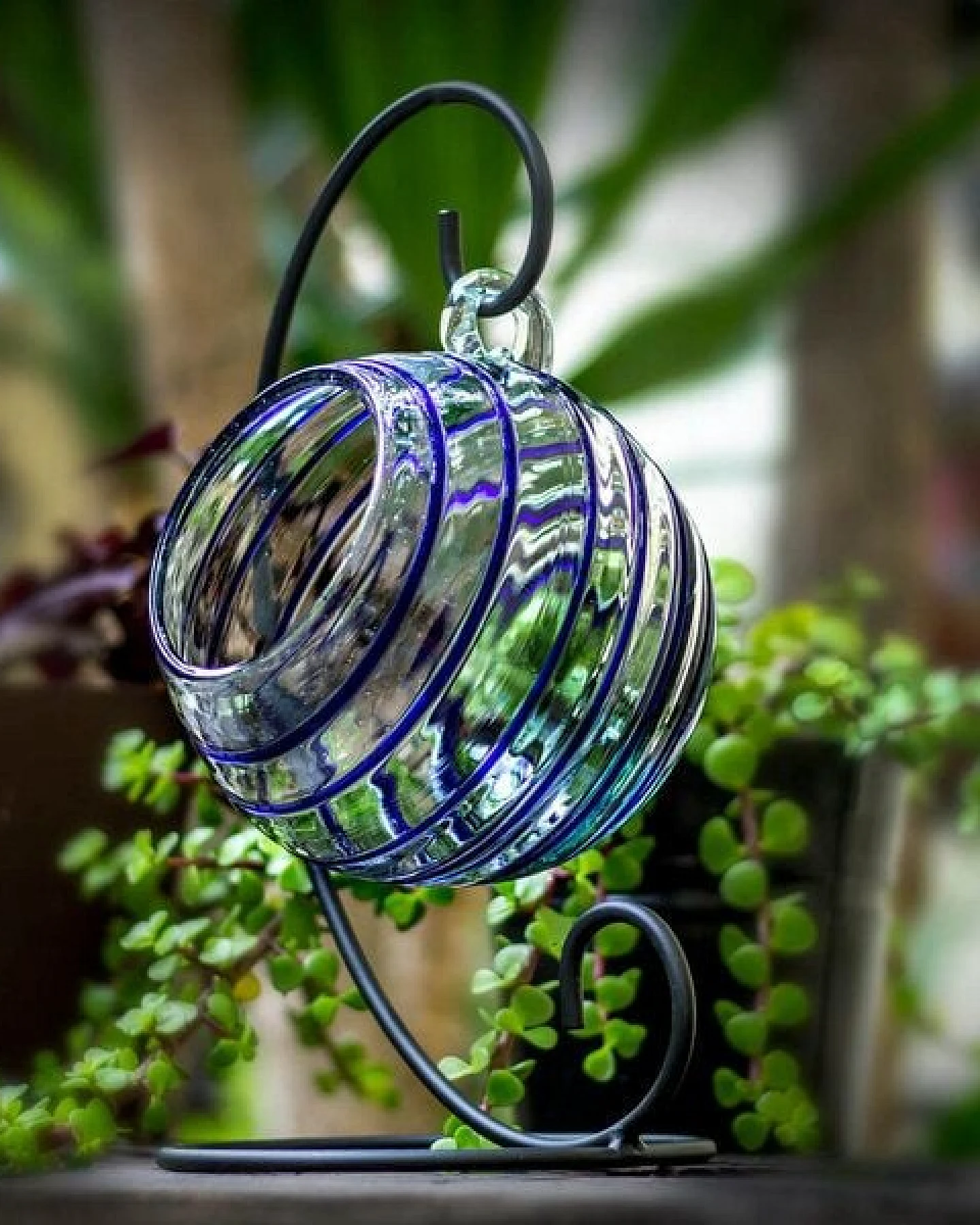 Mitienda Shop Dekovase Esfera Spirale blau – Ansicht 4