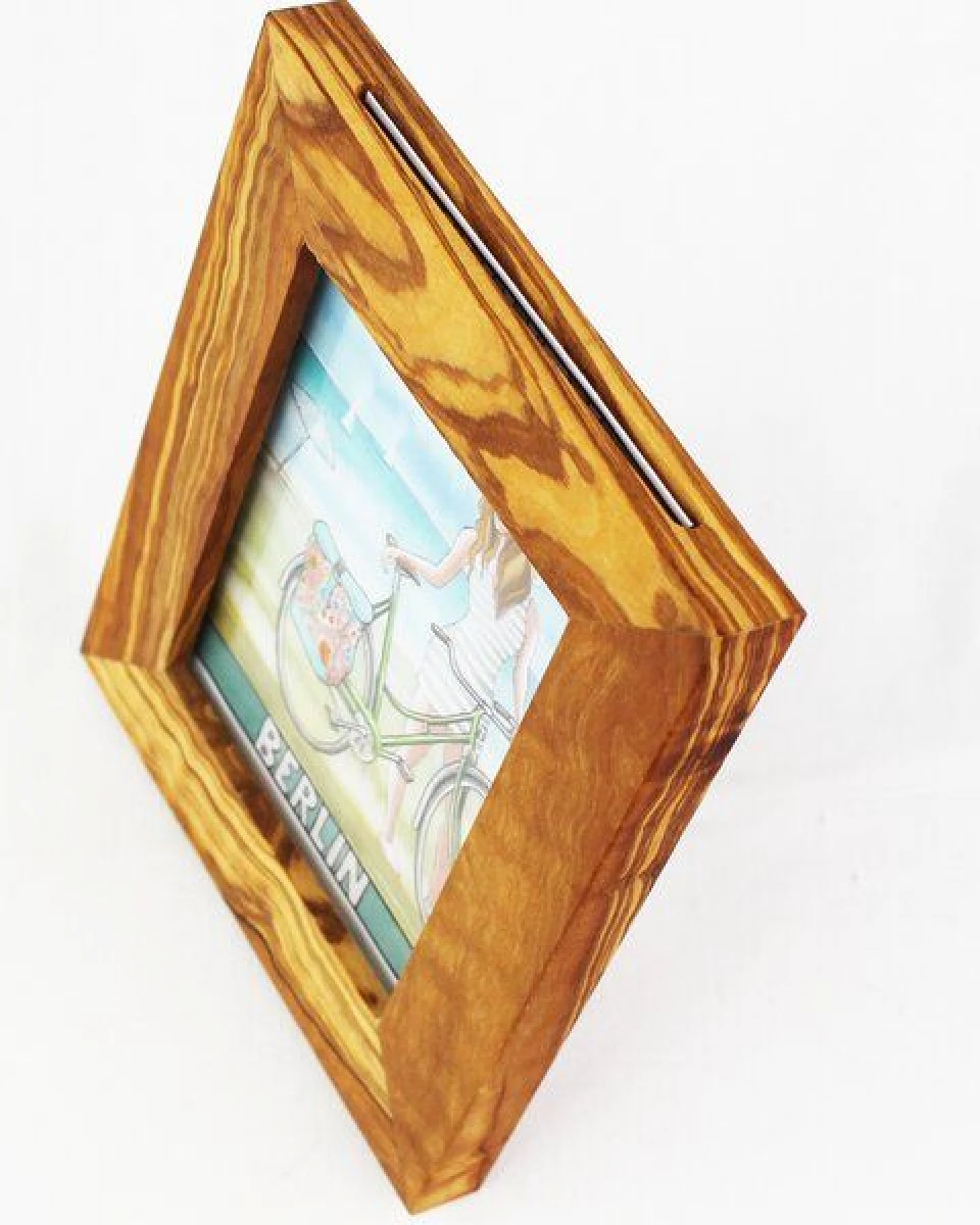 Mitienda Shop Bilderrahmen aus Olivenholz 11,5cm x 8,5cm Fotorahmen – Ansicht 3