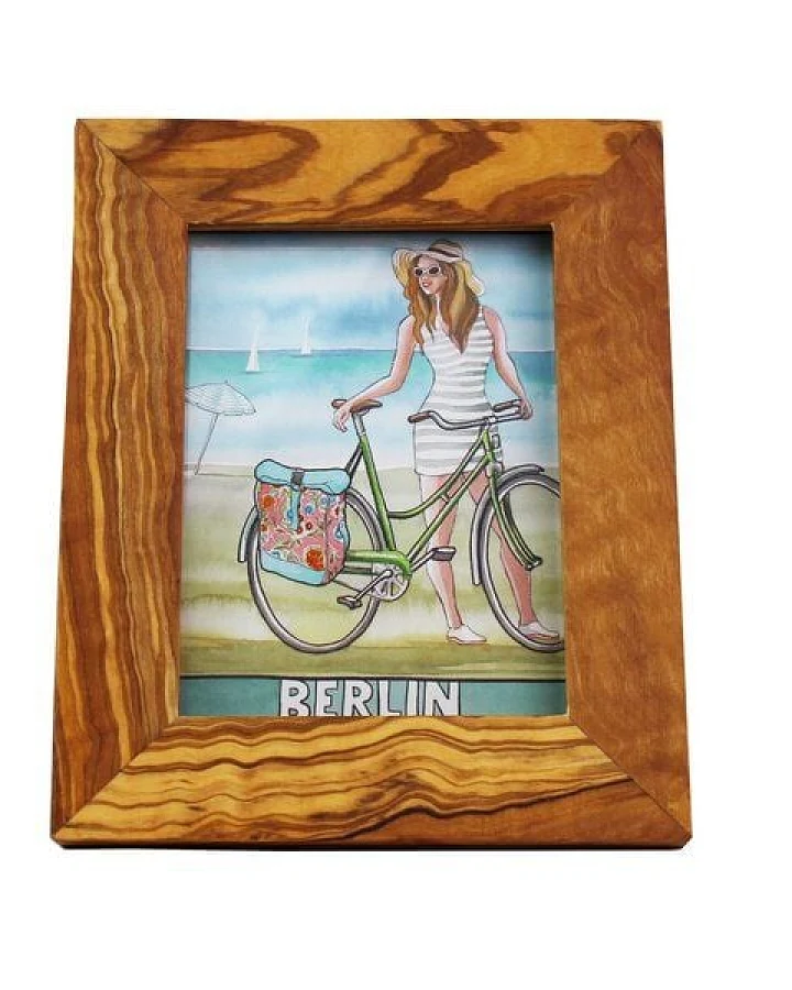 Mitienda Shop Bilderrahmen aus Olivenholz 11,5cm x 8,5cm Fotorahmen