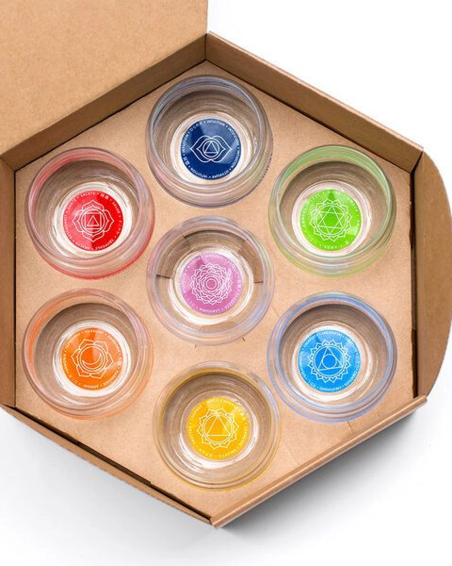 Happy Soul Chakra Trinkgläser 7er Set – Ansicht 2
