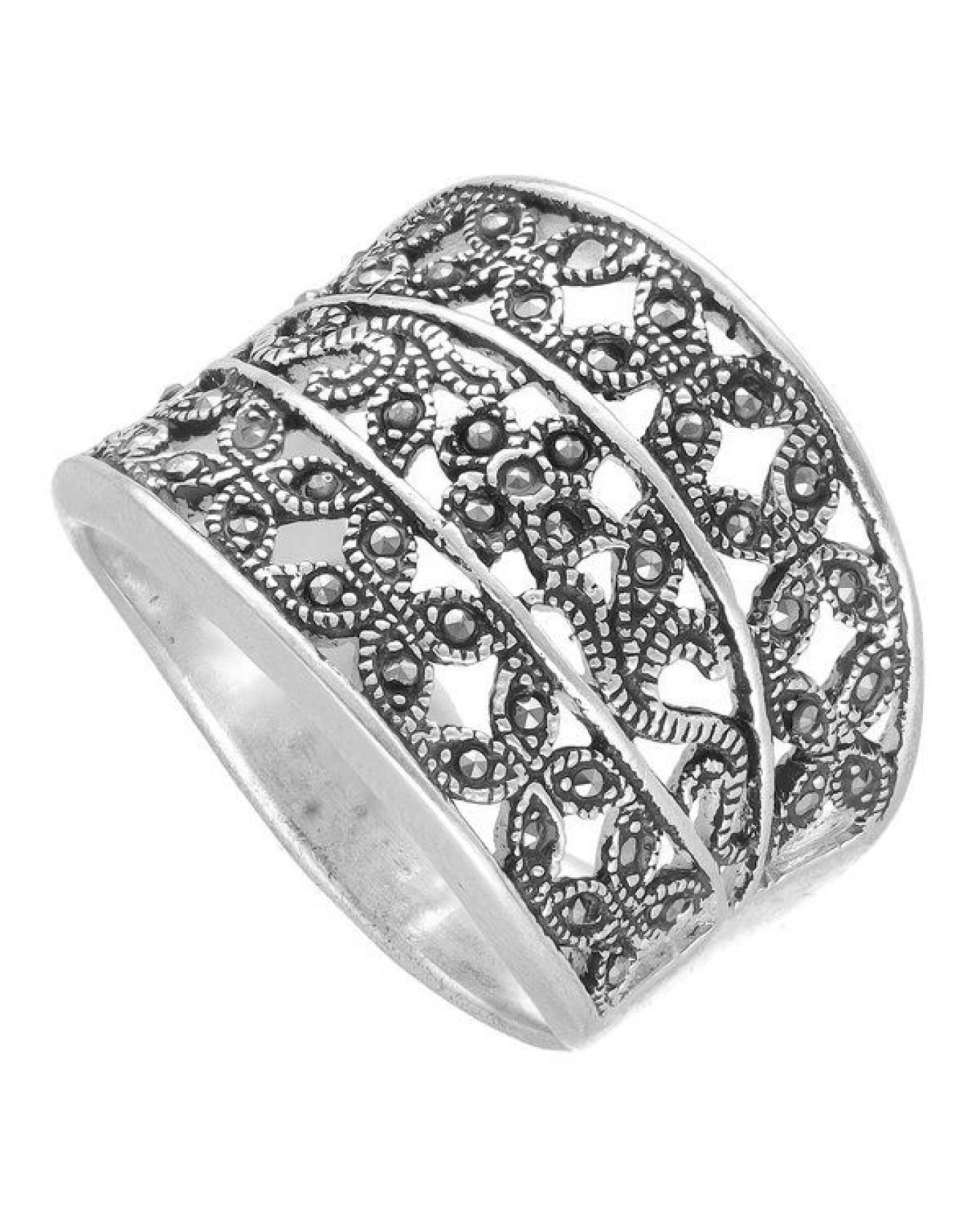 pakilia Silber Ring Pyrit-Steinchen Fair-Trade und handmade #10 US – Ansicht 2