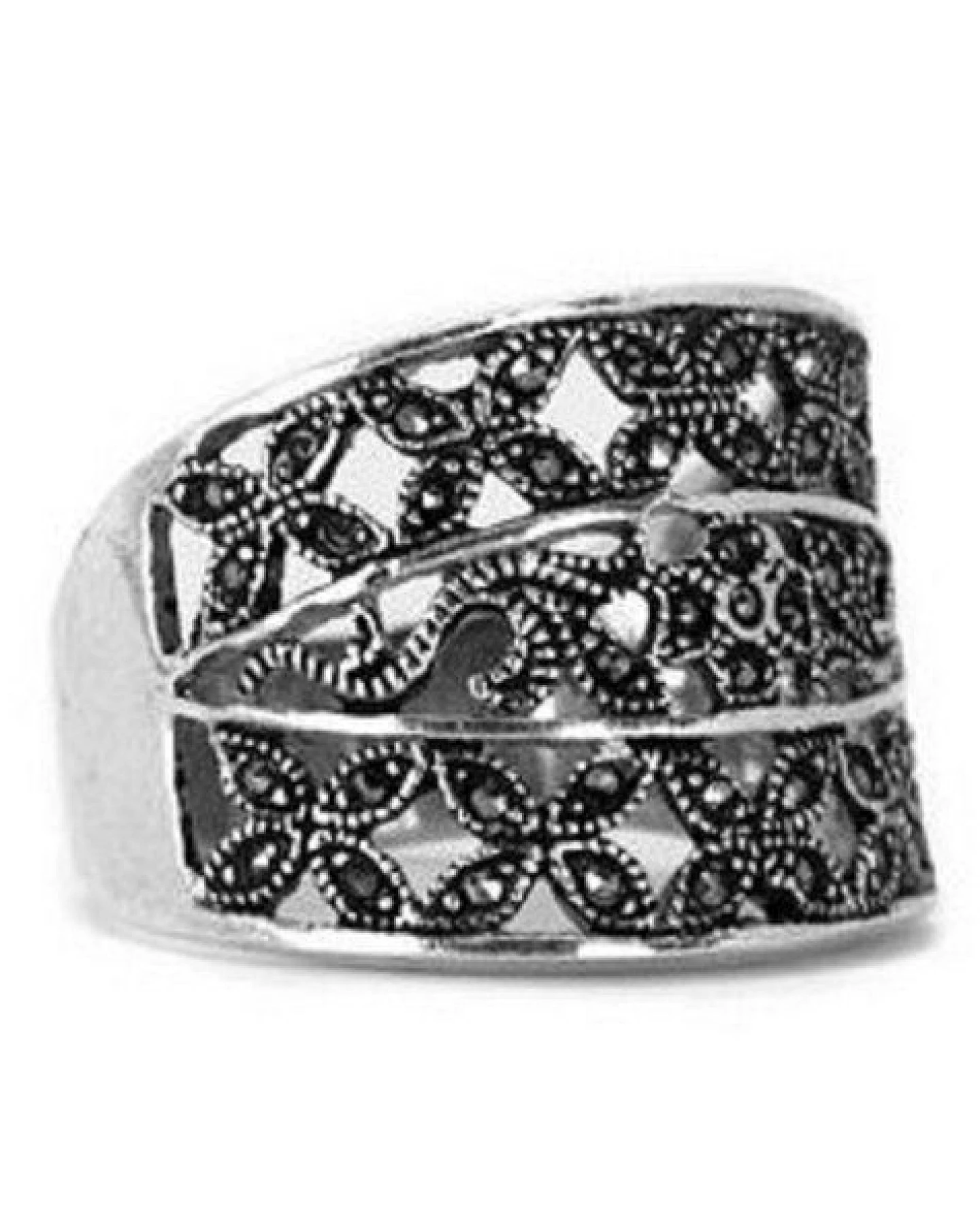 pakilia Silber Ring Pyrit-Steinchen Fair-Trade und handmade #10 US – Ansicht 3