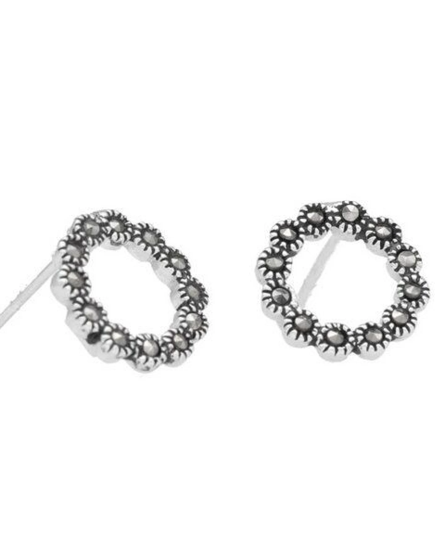 pakilia Silber Ohrringe Pyrit-Steinchen Fair-Trade und handmade – Ansicht 2