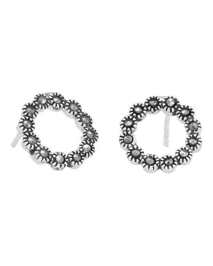 pakilia Silber Ohrringe Pyrit-Steinchen Fair-Trade und handmade