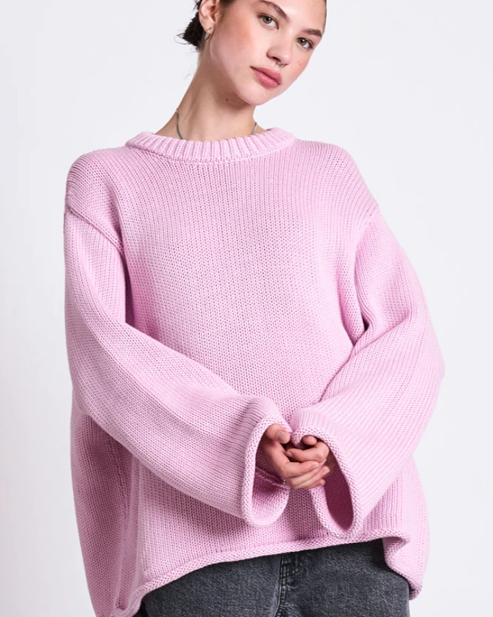 JAN 'N JUNE Damen vegan Pullover Sona Light Orchid Pink