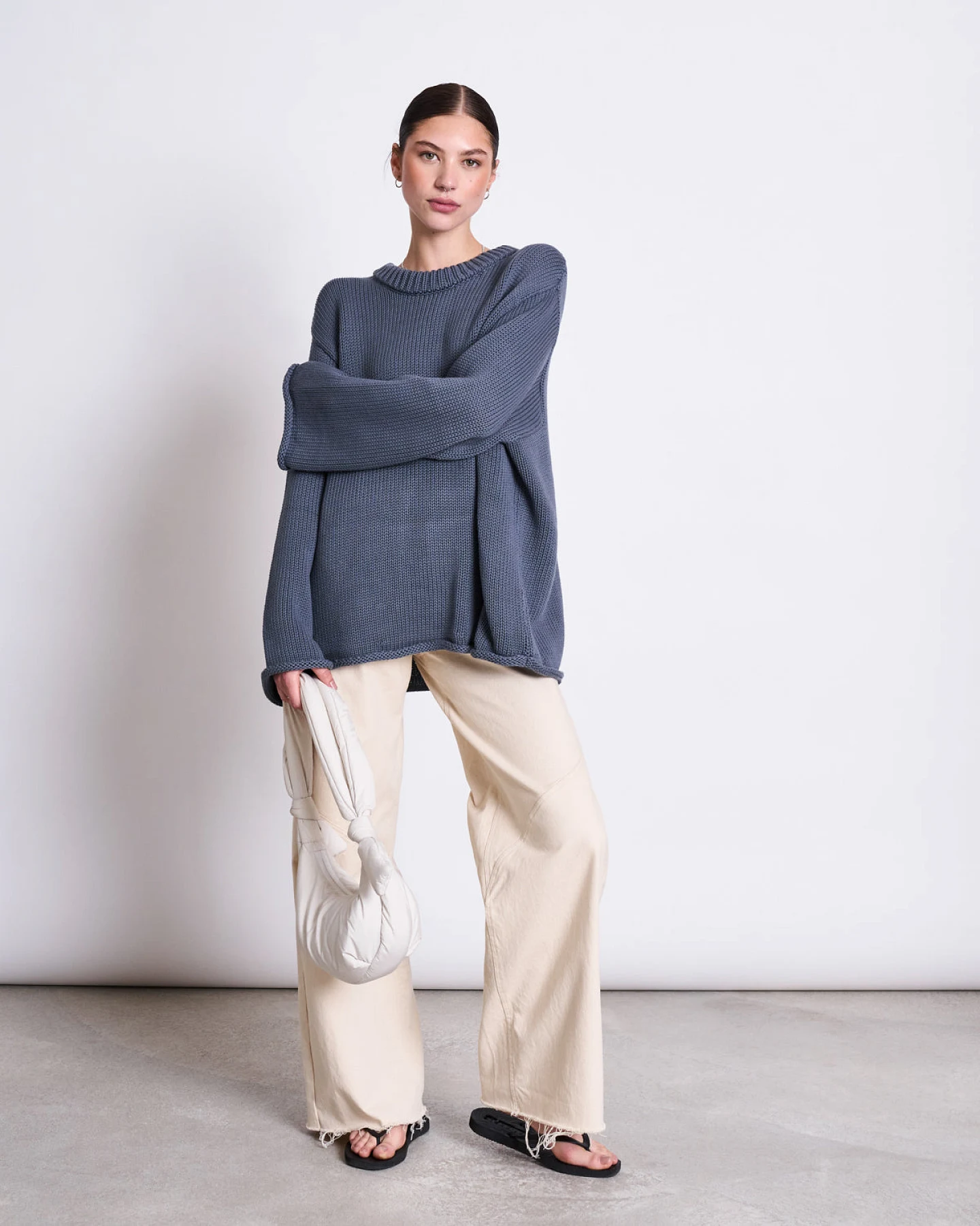 JAN 'N JUNE Damen vegan Pullover Sona Turbulence Blau – Ansicht 2
