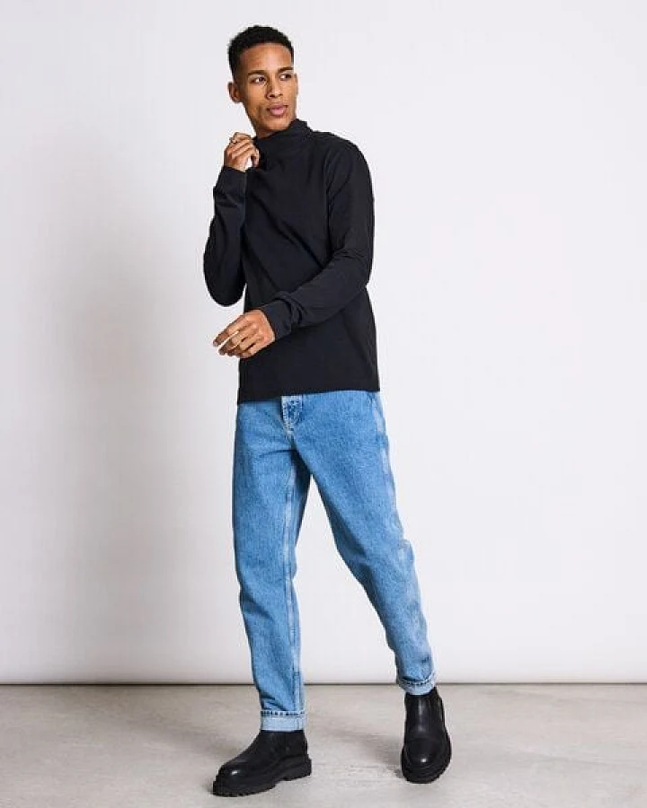 JAN N JUNE Rollkragen Pullover MIO FOR MEN schwarz