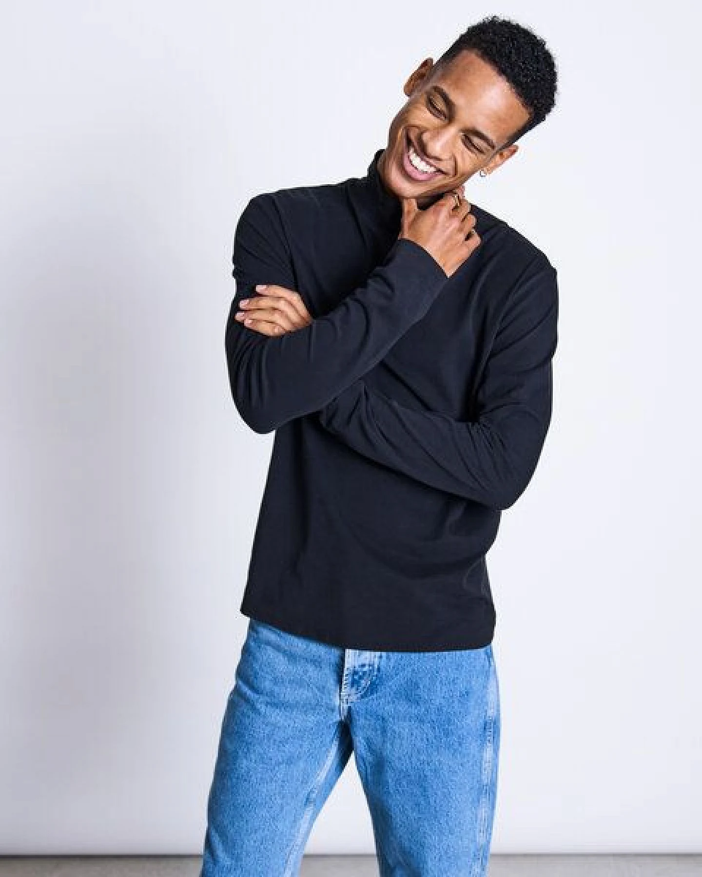 JAN N JUNE Rollkragen Pullover MIO FOR MEN schwarz – Ansicht 2