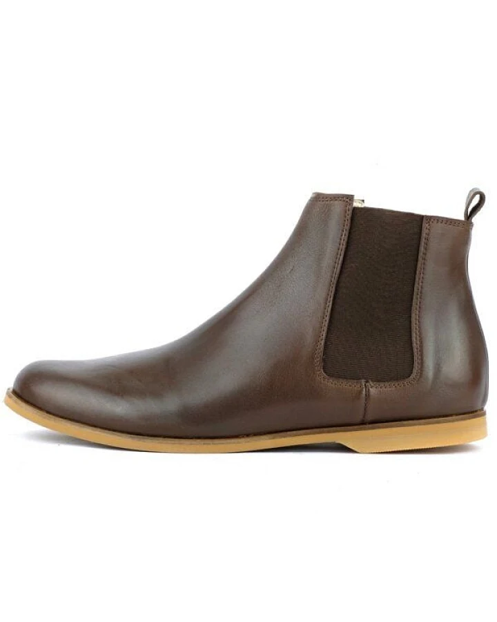 SORBAS '88 Leder Chelsea Boots in Braun