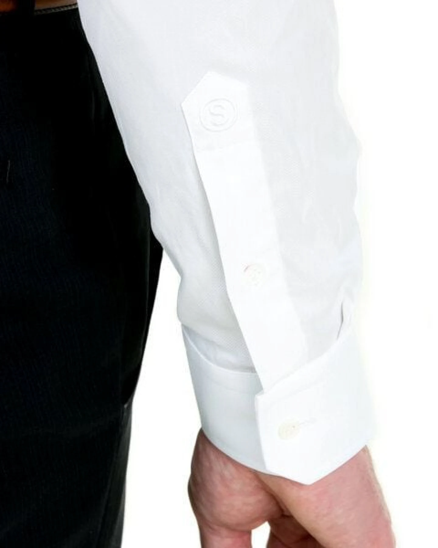 SKOT Fashion Nachhaltige Langarm Herren Hemd Serious White Oxford Slim Fit – Ansicht 4