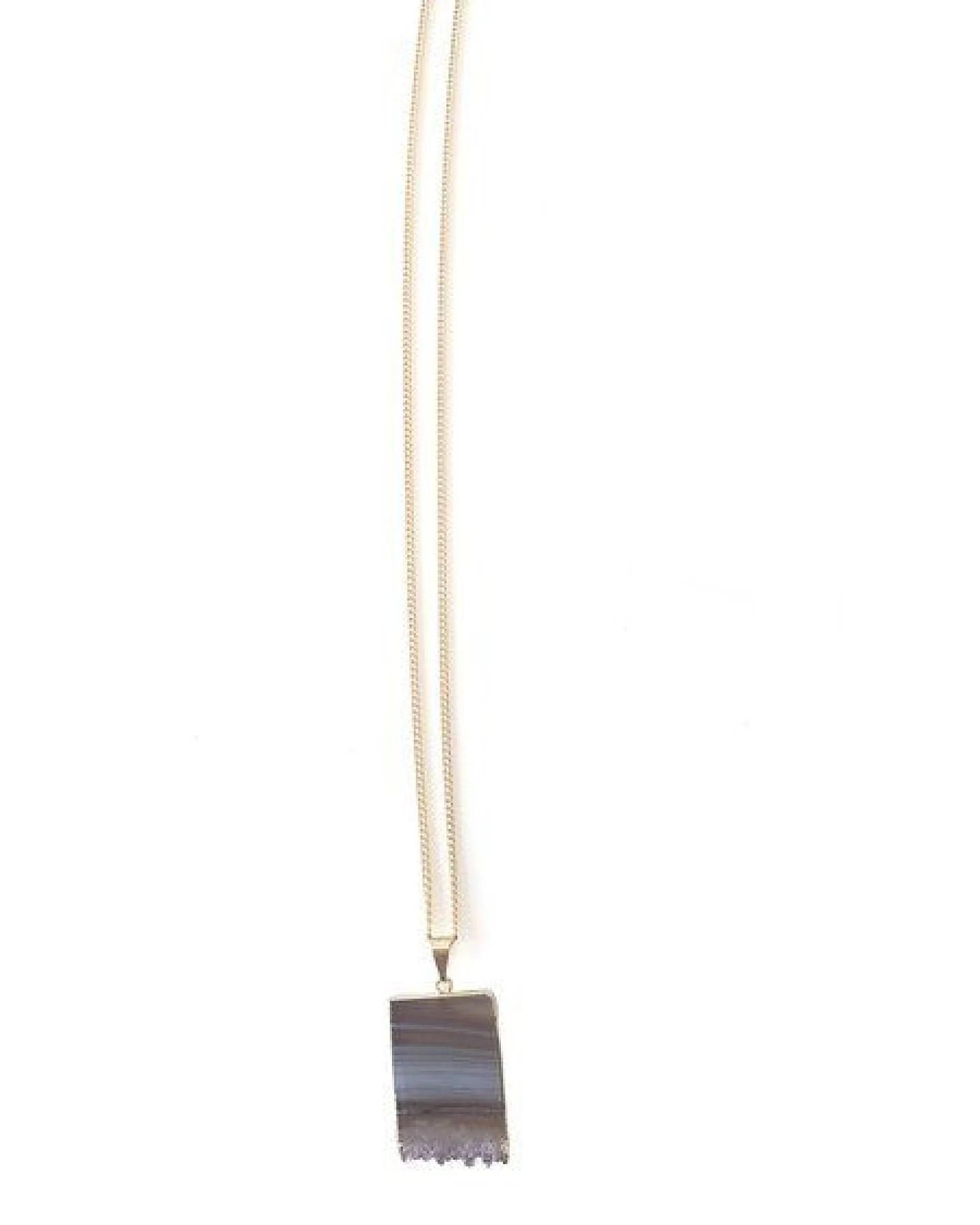 Crystal and Sage Amethyst Halskette vergoldet – Ansicht 2