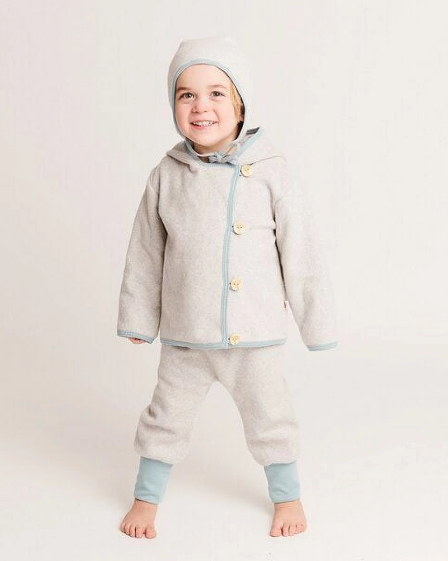 Cheeky Apple Baby-Fleecehose "Fleece Grau" aus 100% Bio-Baumwolle – Ansicht 2