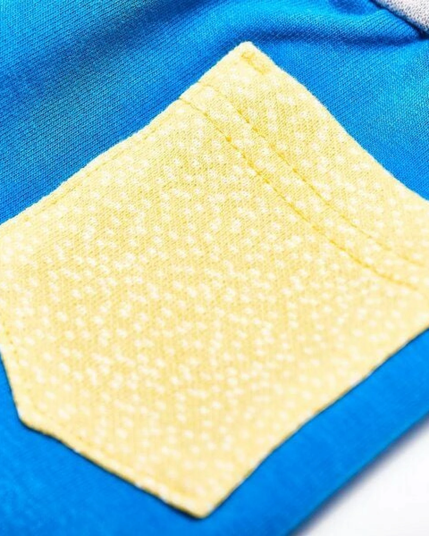Cheeky Apple Babypumphose mit Tasche "Sweat Blau" - 95% Bio-Baumwolle, 5% Elasthan – Ansicht 3