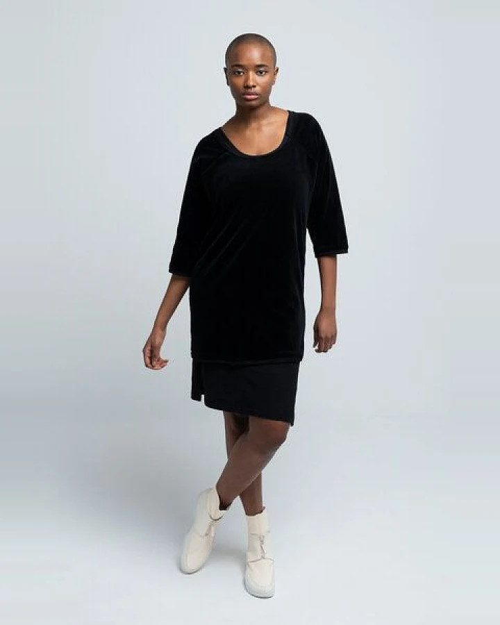 SHIPSHEIP HELEN - Damen Kleid in Samt-Optik aus Bio-Baumwolle