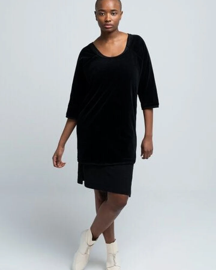SHIPSHEIP HELEN - Damen Kleid in Samt-Optik aus Bio-Baumwolle