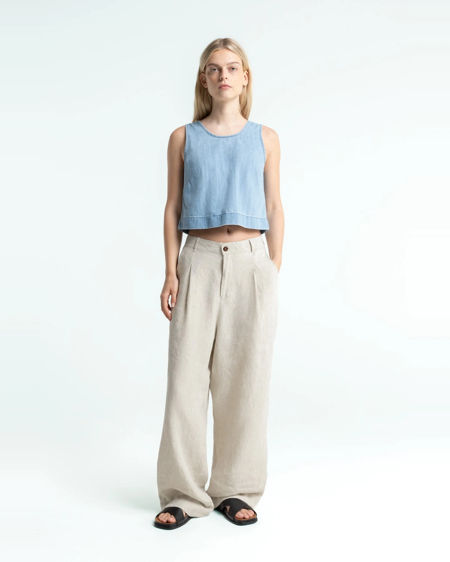 Kings of Indigo Damen vegan Oberteil Belle Alabama Super Light Blau – Ansicht 2
