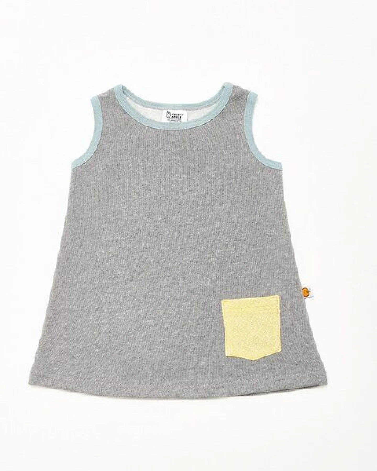 Cheeky Apple Ärmelloses Kleid mit Tasche "Sweat Grau" aus 100% Bio-Baumwolle – Ansicht 2