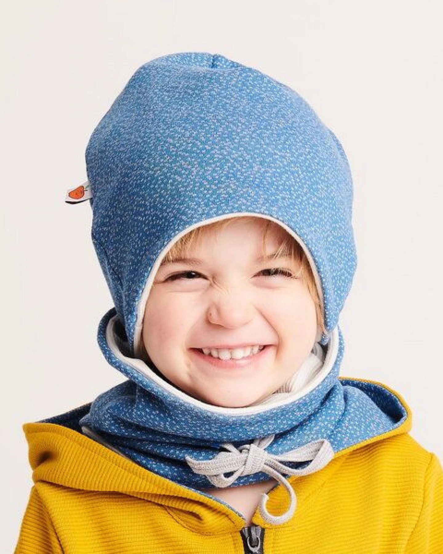 Cheeky Apple Beanie-Haube "Jacquard gemustert/Ripp Gletscher" 100% Bio-Baumwolle – Ansicht 2